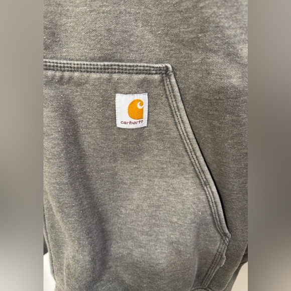 Carhartt Men's Midweight Original Fit Full-Zip Hooded Gray Sweatshirt Sz 4XL - Picture 3 of 6